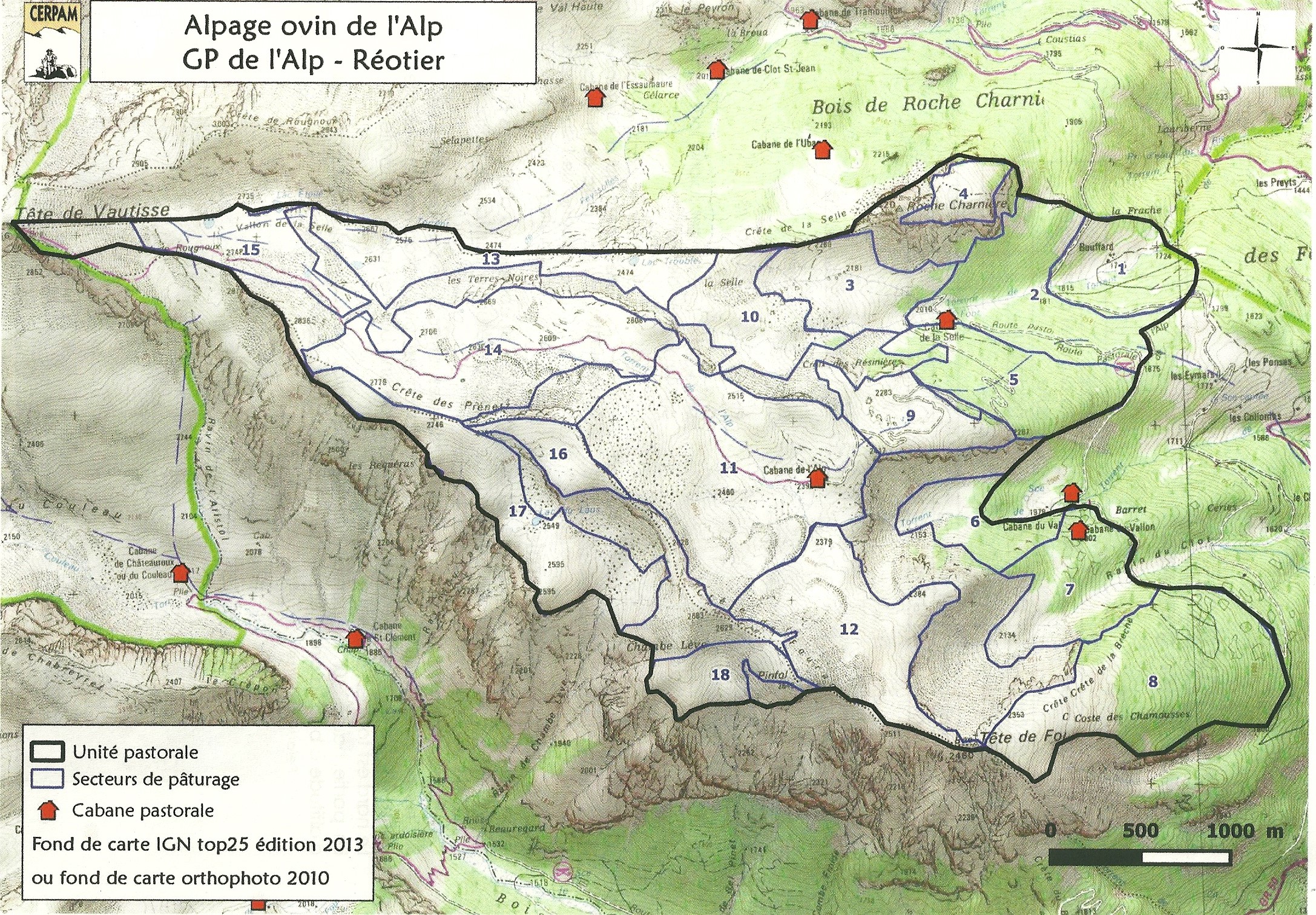 Plan alpage de l'Alp ovin