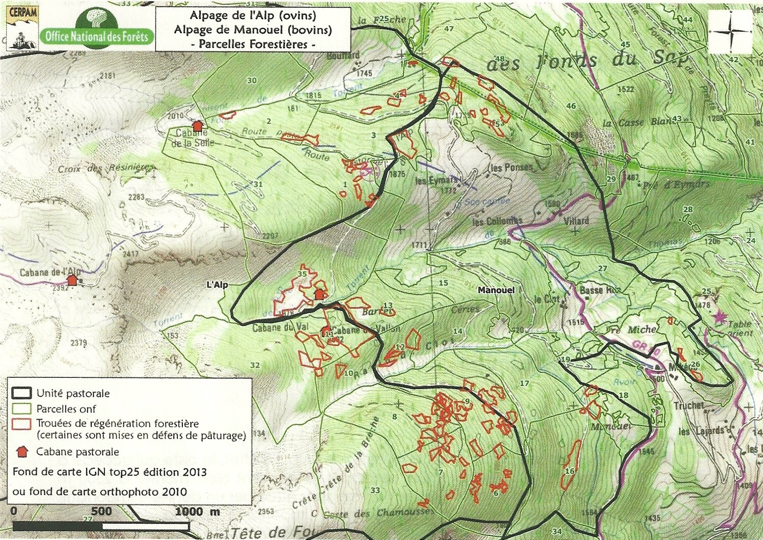 Plan alpage de l'Alp