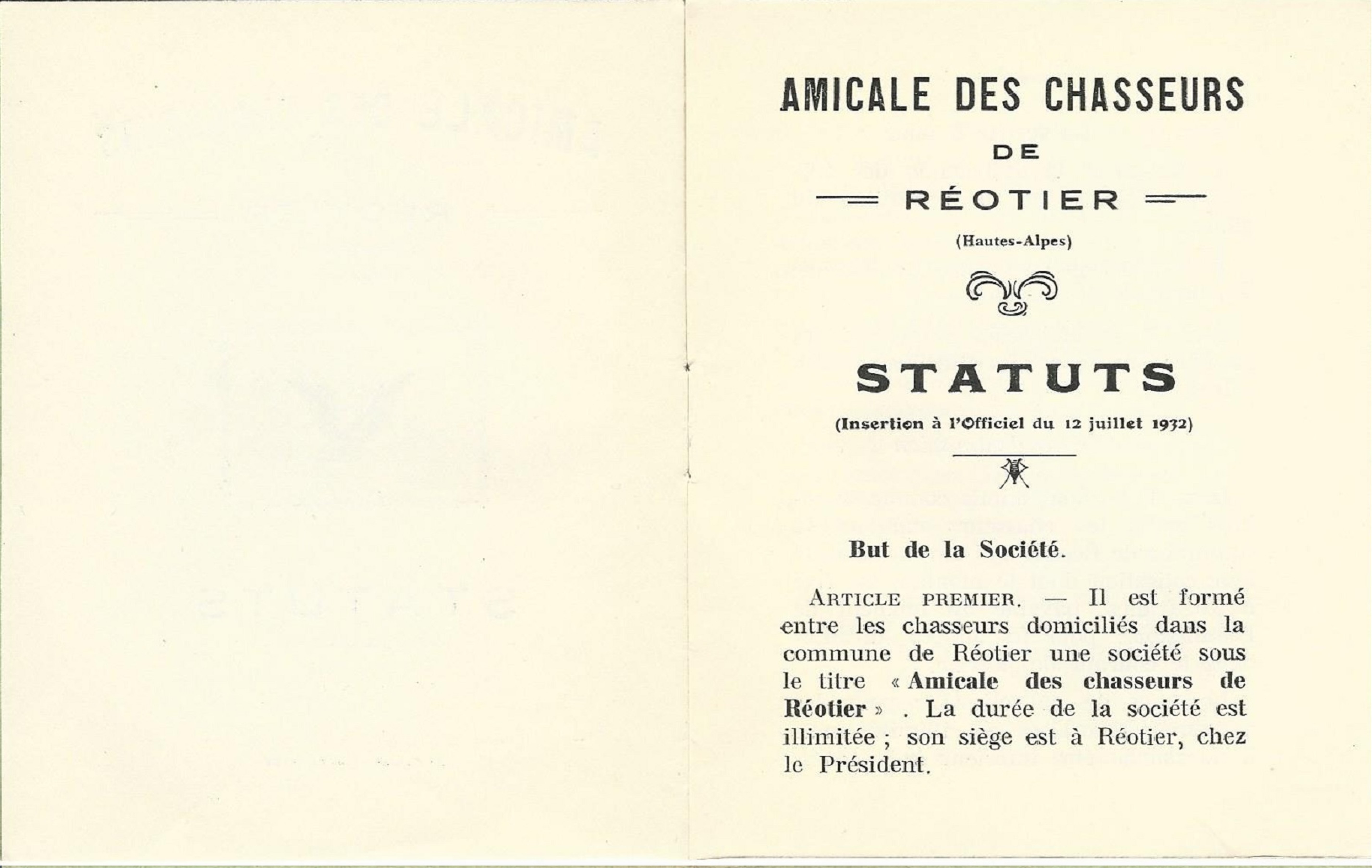Statut ACCA 1932