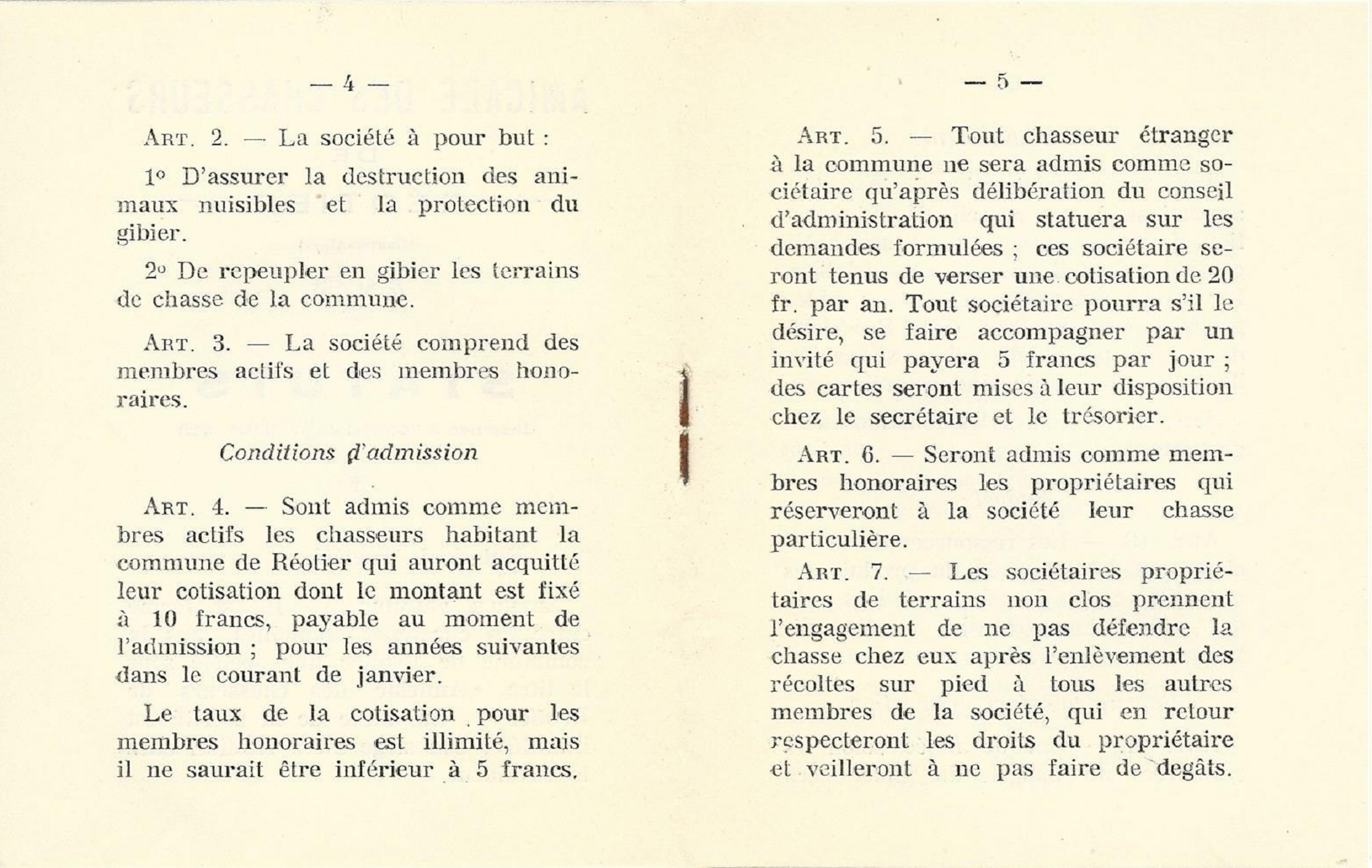 Statut ACCA 1932