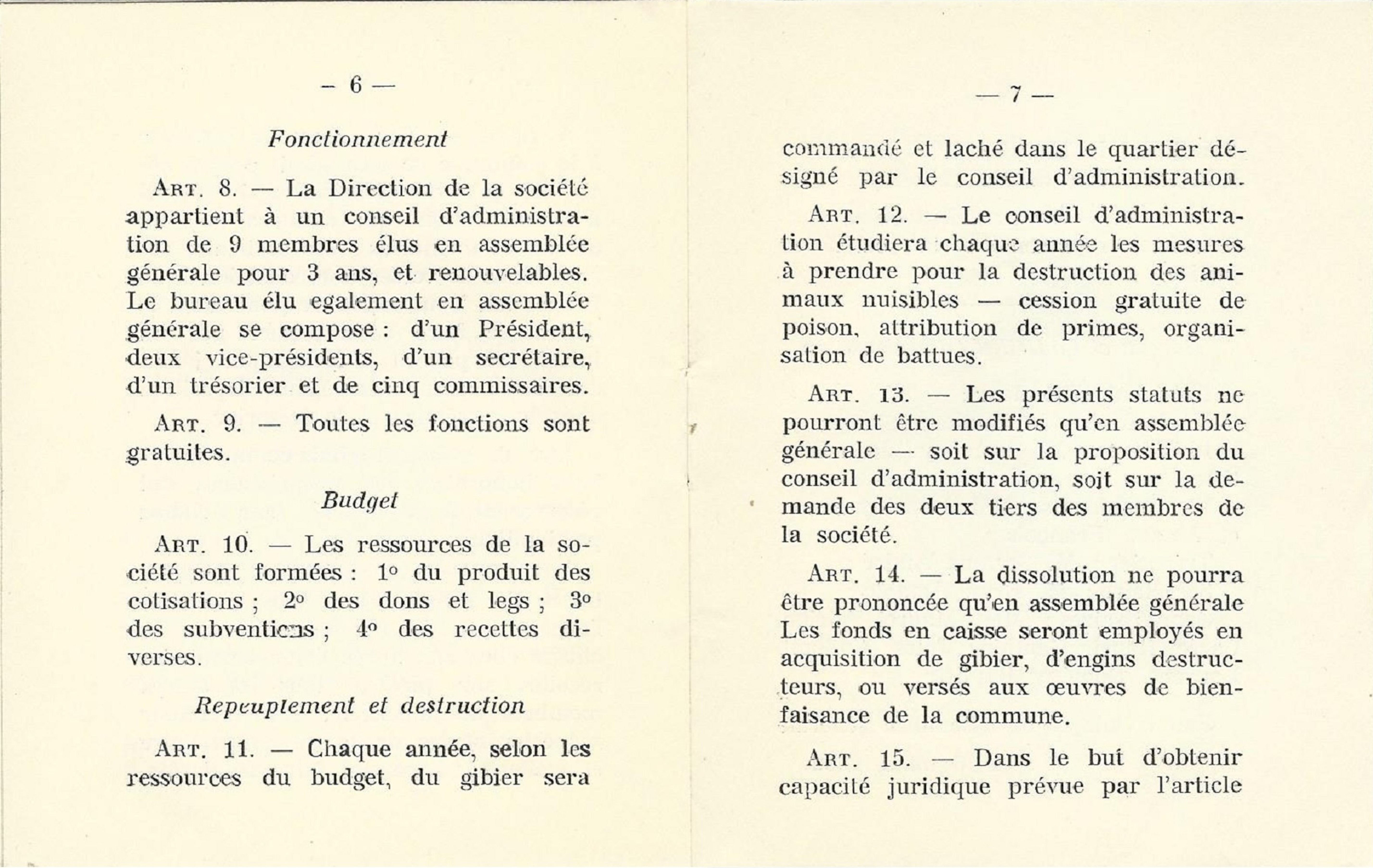 Statut ACCA 1932