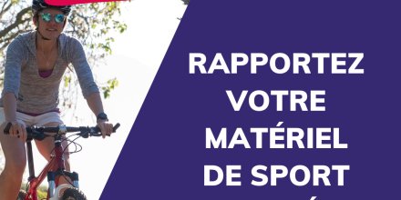 Collecte d'articles de sport et de loisirs, hors textiles