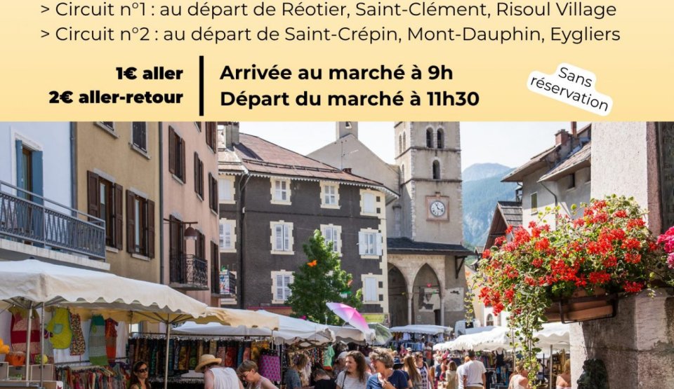 Horaires de la navette et points de ramassage