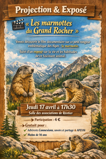 Conférence et projection sur les marmottes
